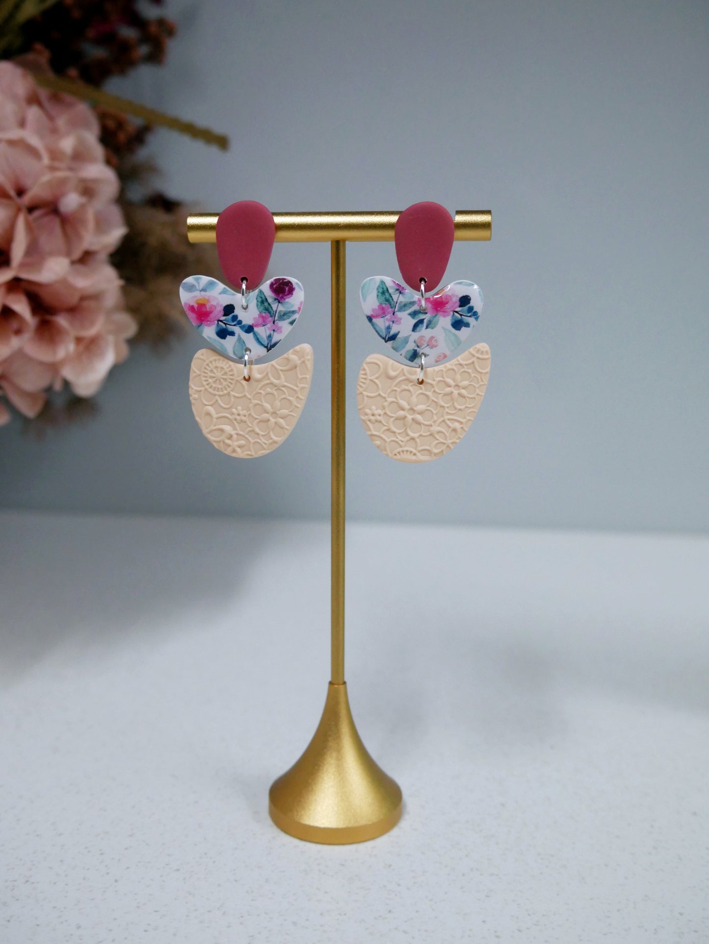 Textured Floral drop